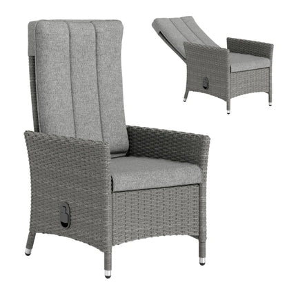 Outsunny 105&deg;-150&deg; Reclining Rattan Chair