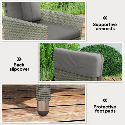 Outsunny 105&deg;-150&deg; Reclining Rattan Chair