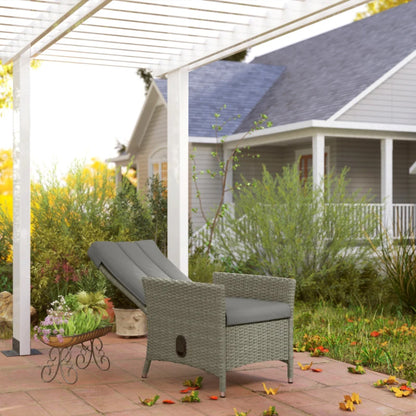 Outsunny 105&deg;-150&deg; Reclining Rattan Chair