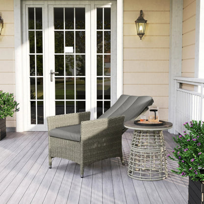 Outsunny 105&deg;-150&deg; Reclining Rattan Chair
