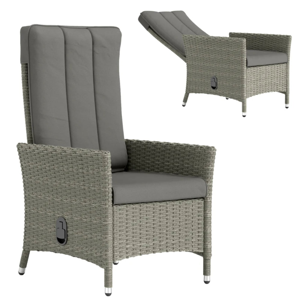Outsunny 105&deg;-150&deg; Reclining Rattan Chair