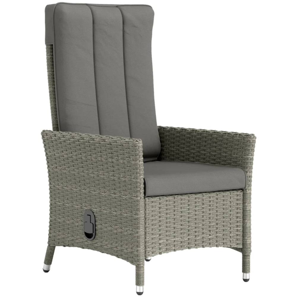 Outsunny 105&deg;-150&deg; Reclining Rattan Chair