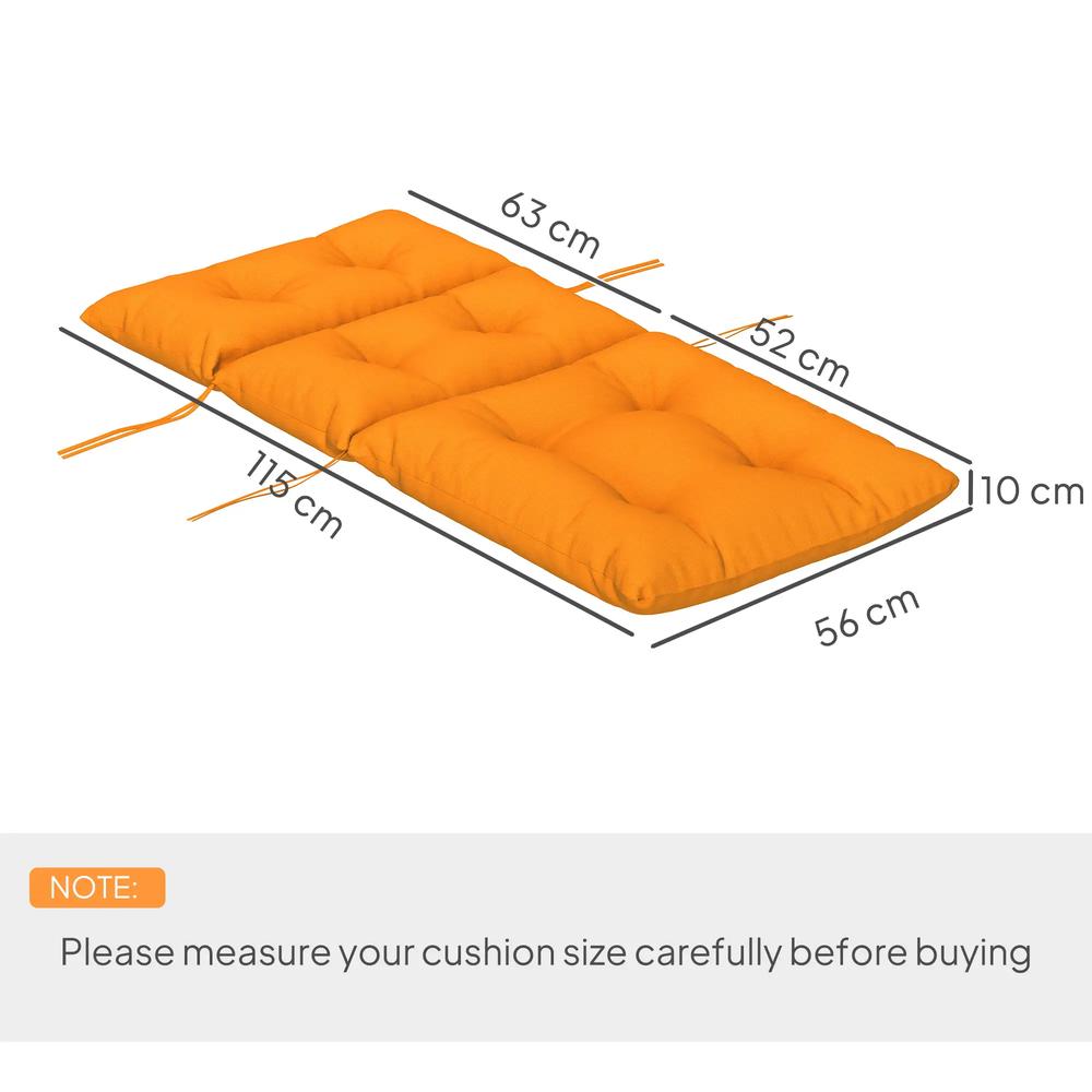 Outsunny 115 x 56cm Rocking Chair Padded Seat Cushion 12
