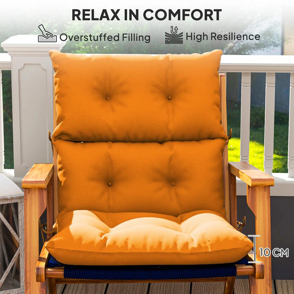 Outsunny 115 x 56cm Rocking Chair Padded Seat Cushion 13