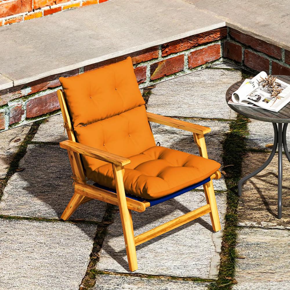 Outsunny 115 x 56cm Rocking Chair Padded Seat Cushion 17