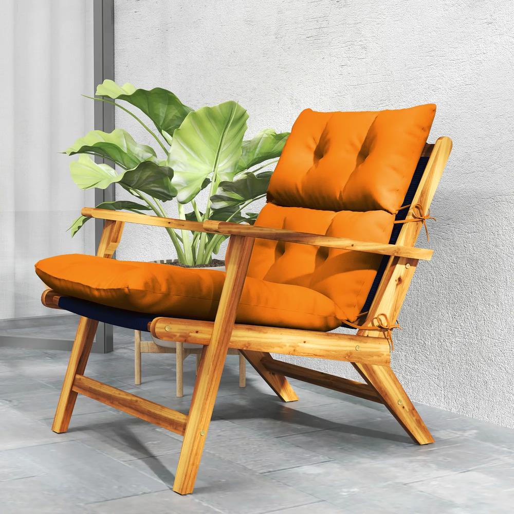 Outsunny 115 x 56cm Rocking Chair Padded Seat Cushion 18