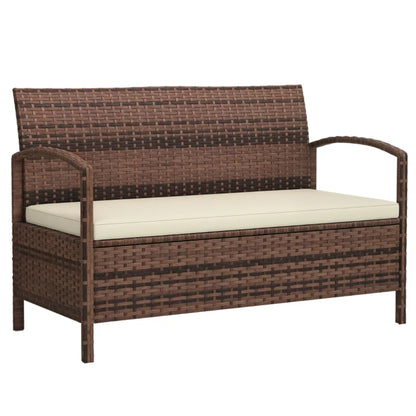 Outsunny 125L Storage Garden Bench, with Cushion