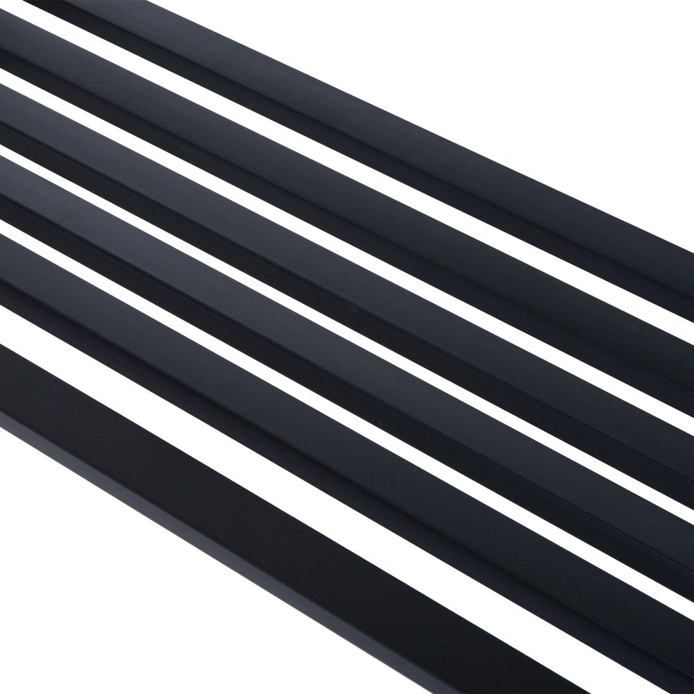 Outsunny 127L x 60W x 85H cm Powder Coated Garden Bench for Patio Backyard, Steel-Black 7