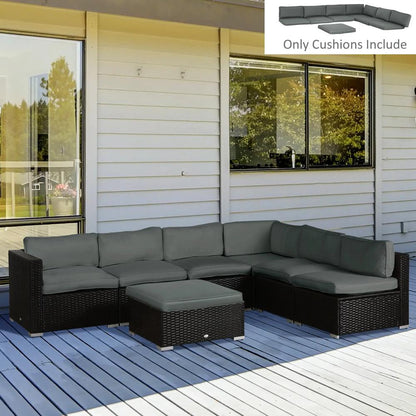 Outsunny 14-Piece Dining Set Cushions 1