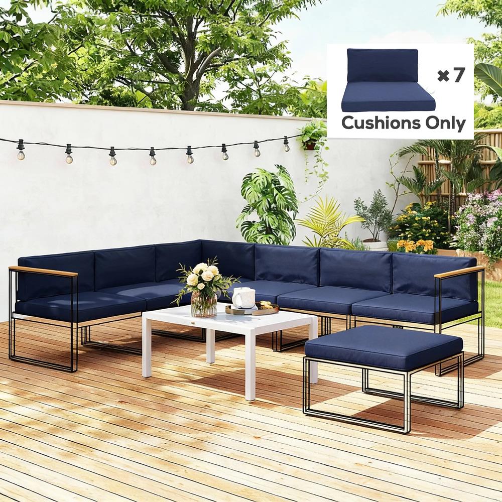Outsunny 14-Piece Dining Set Cushions 37