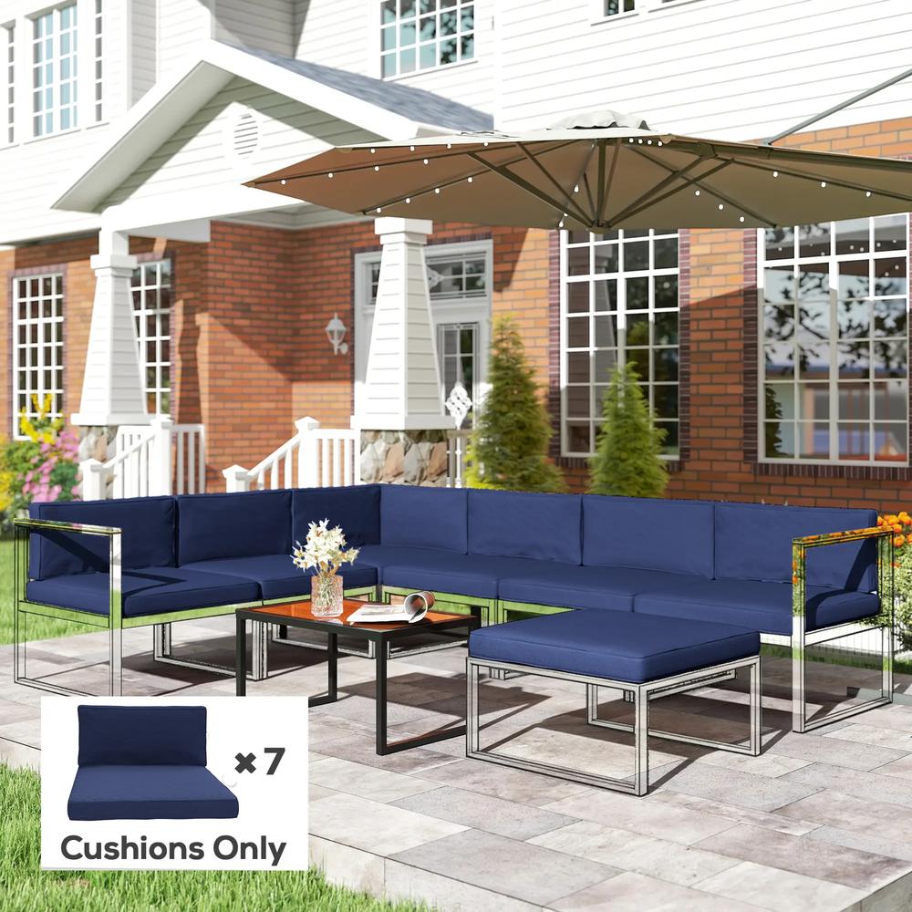 Outsunny 14-Piece Dining Set Cushions 39