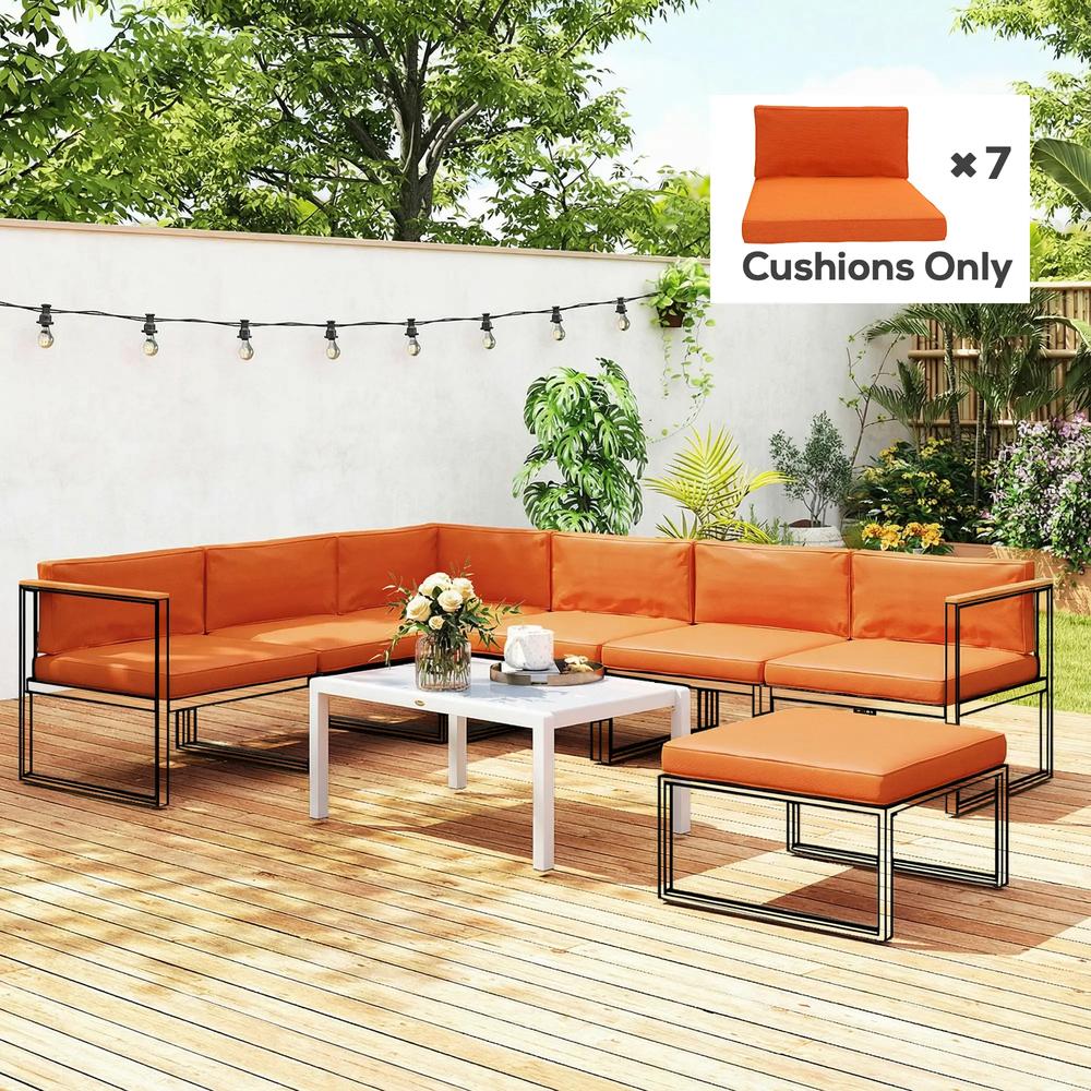 Outsunny 14-Piece Dining Set Cushions 48