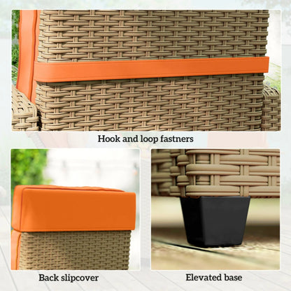 Outsunny 145&deg; Reclining Rattan Armchair, with Footrest