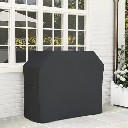 Outsunny 147 x 61cm Plastic Coated Protective Grill Cover - Black 8