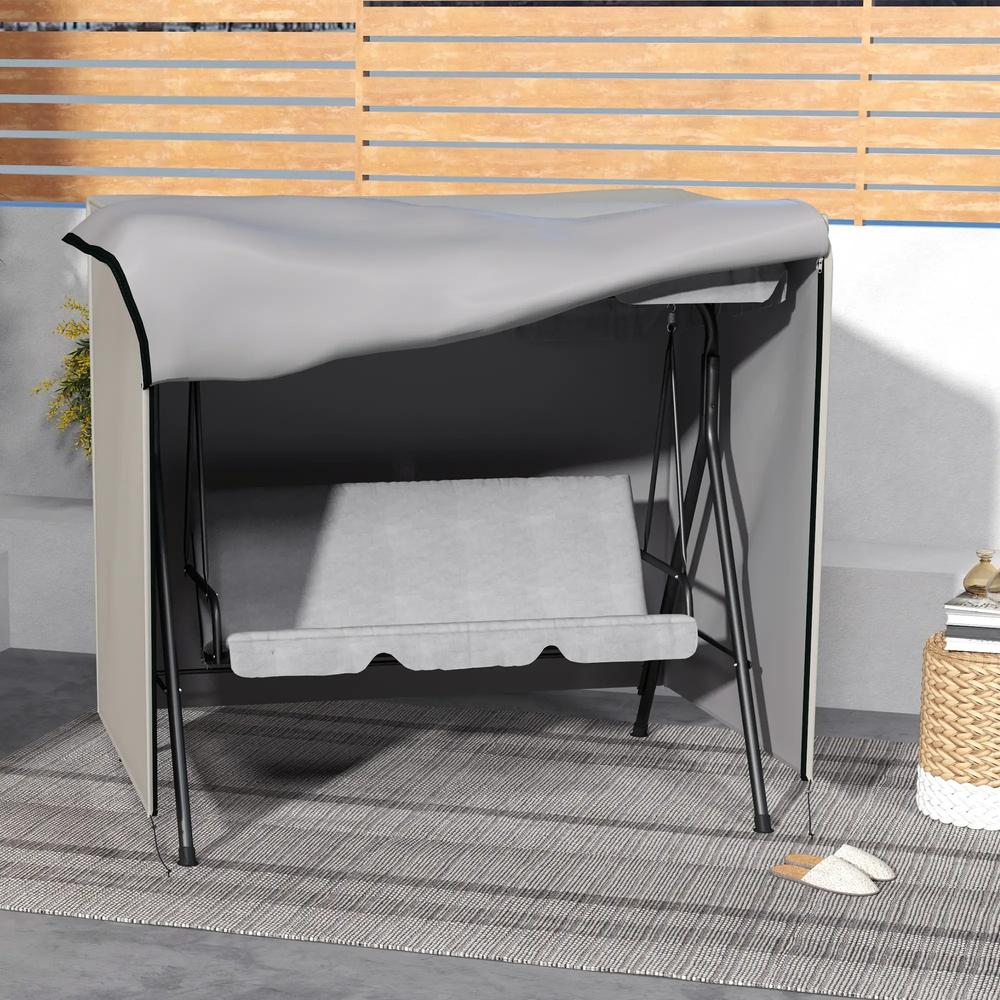 Outsunny 152 x 177cm Three-Seater Swing Chair Protective Cover 29