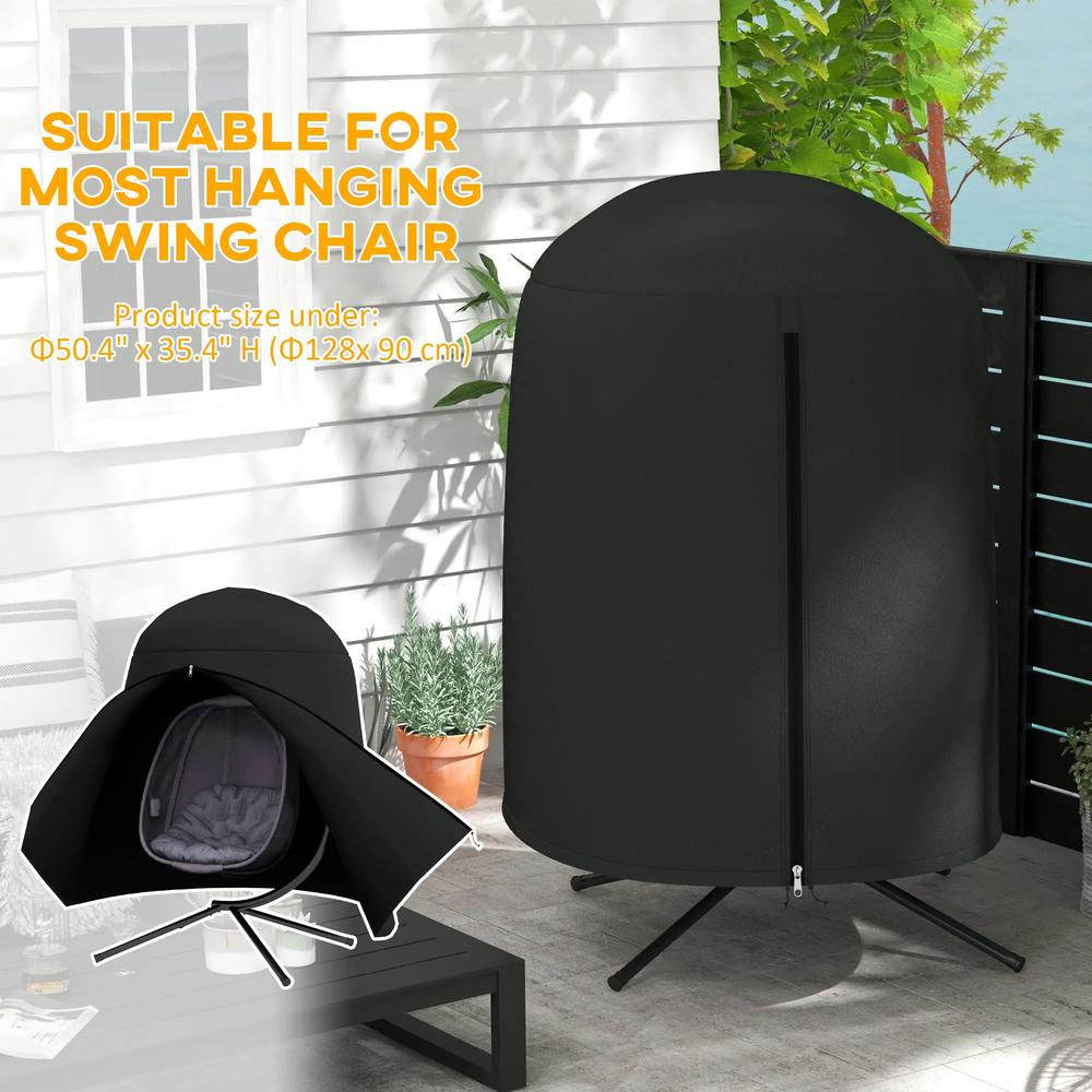 Outsunny 190 x &phi;128cm Hanging Egg Chair Furniture Cover 3
