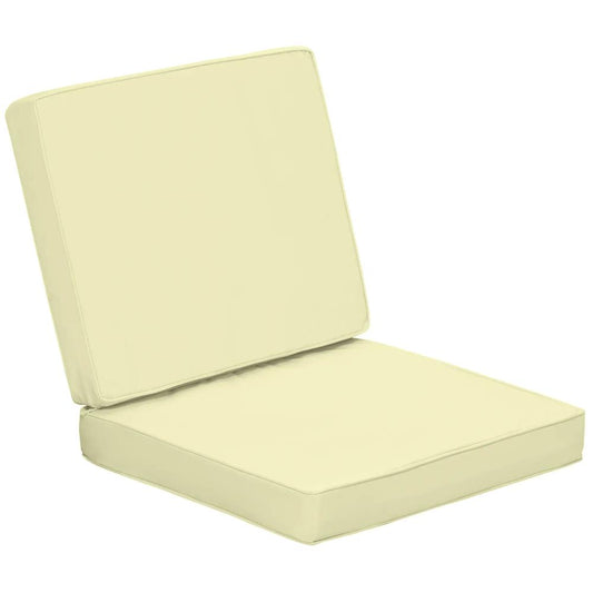 Outsunny 2-Piece Garden Seat and Back Cushion Set, Replacement Cushions for Outdoor Furniture with Seat Cushion and Back Cushion 