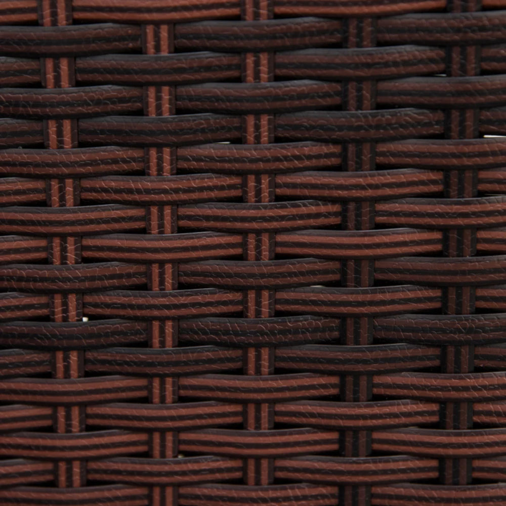 Outsunny 2-Seater 2-in-1 Rattan Convertible Sofa Daybed, Brown