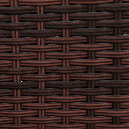 Outsunny 2-Seater 2-in-1 Rattan Convertible Sofa Daybed, Brown