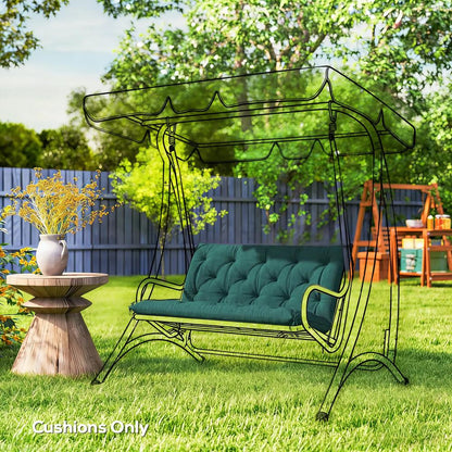 Outsunny 2 Seater Bench Pad, Garden Chair Cushion with Back and Ties for Indoor and Outdoor Use, 98 x 100 cm 1