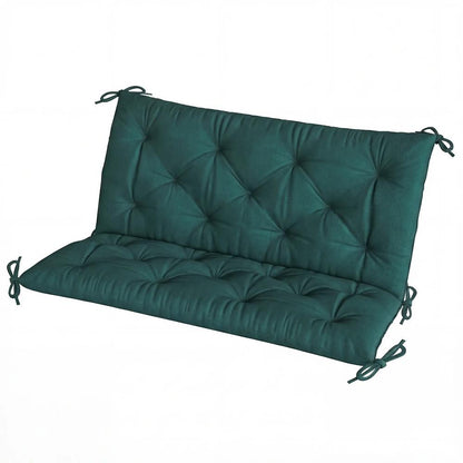 Outsunny 2 Seater Bench Pad, Garden Chair Cushion with Back and Ties for Indoor and Outdoor Use, 98 x 100 cm 10