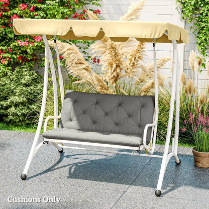 Outsunny 2 Seater Bench Pad, Garden Chair Cushion with Back and Ties for Indoor and Outdoor Use, 98 x 100 cm 18
