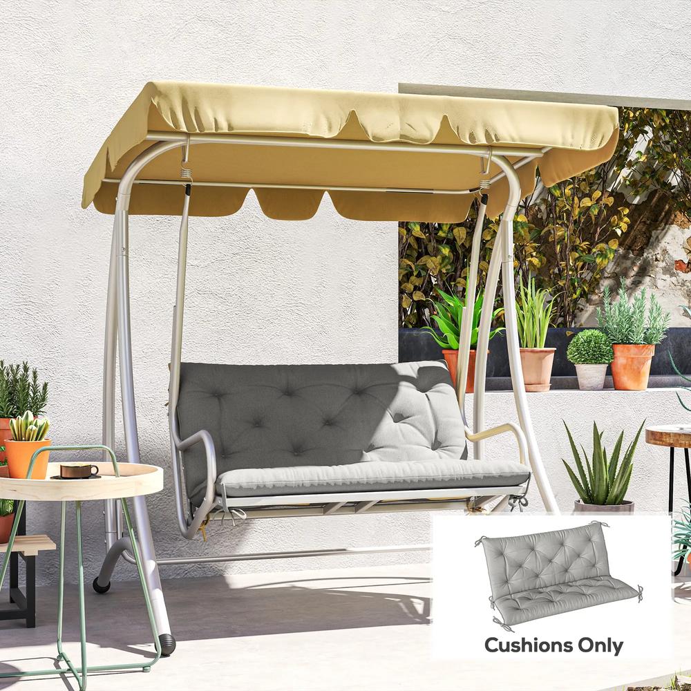Outsunny 2 Seater Bench Pad, Garden Chair Cushion with Back and Ties for Indoor and Outdoor Use, 98 x 100 cm 20