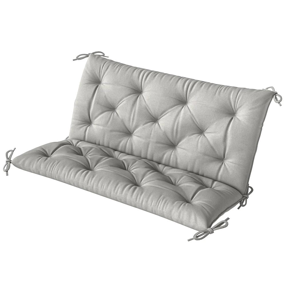 Outsunny 2 Seater Bench Pad, Garden Chair Cushion with Back and Ties for Indoor and Outdoor Use, 98 x 100 cm 21