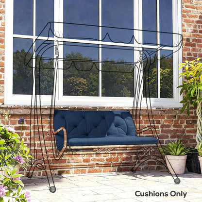 Outsunny 2 Seater Bench Pad, Garden Chair Cushion with Back and Ties for Indoor and Outdoor Use, 98 x 100 cm 30