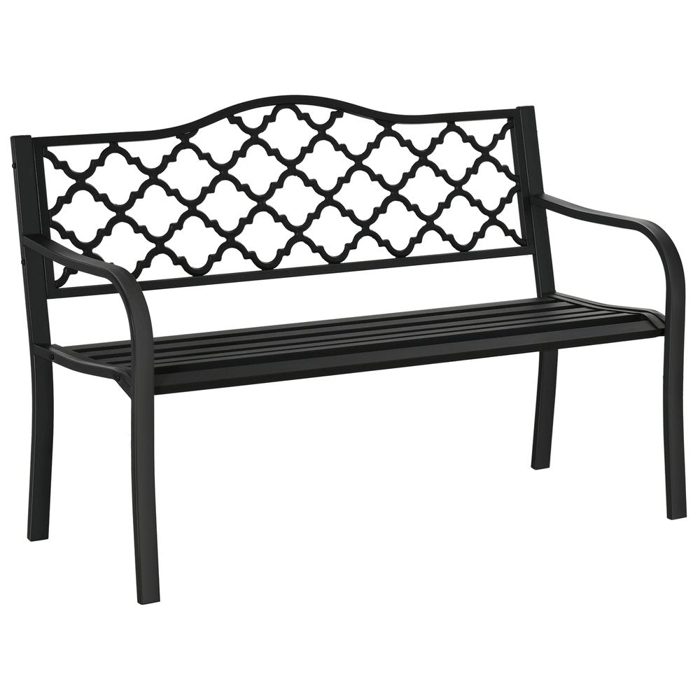 Outsunny 2-Seater Garden Bench Antique Loveseat for Yard, Lawn, Porch, Patio, Steel 11