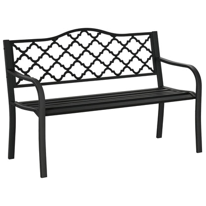 Outsunny 2-Seater Garden Bench Antique Loveseat for Yard, Lawn, Porch, Patio, Steel 11