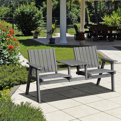 Outsunny 2-Seater Garden Bench Antique Loveseat for Yard, Lawn, Porch, Patio, Steel, Grey 11