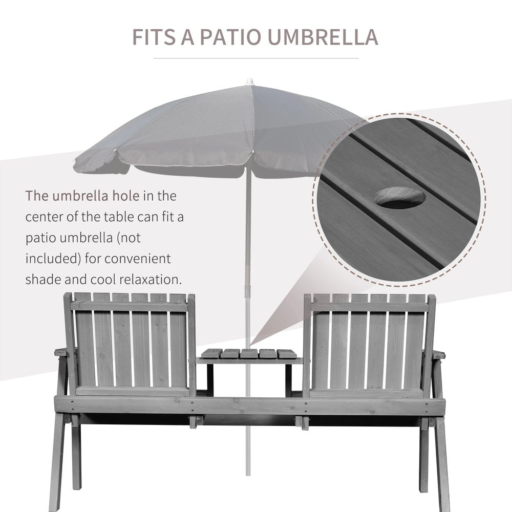 Outsunny 2-Seater Garden Bench Antique Loveseat for Yard, Lawn, Porch, Patio, Steel, Grey 4