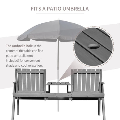 Outsunny 2-Seater Garden Bench Antique Loveseat for Yard, Lawn, Porch, Patio, Steel, Grey 4