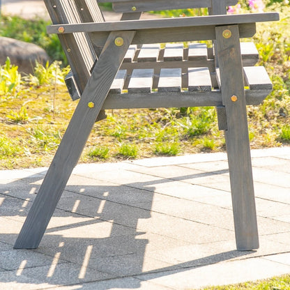 Outsunny 2-Seater Garden Bench Antique Loveseat for Yard, Lawn, Porch, Patio, Steel, Grey 8