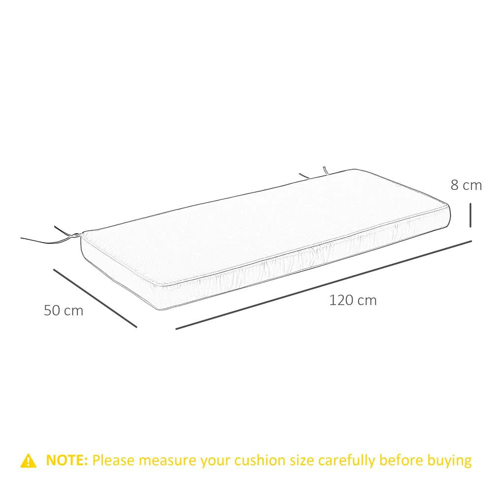 Outsunny 2 Seater Garden Bench Cushion - Light Grey 2