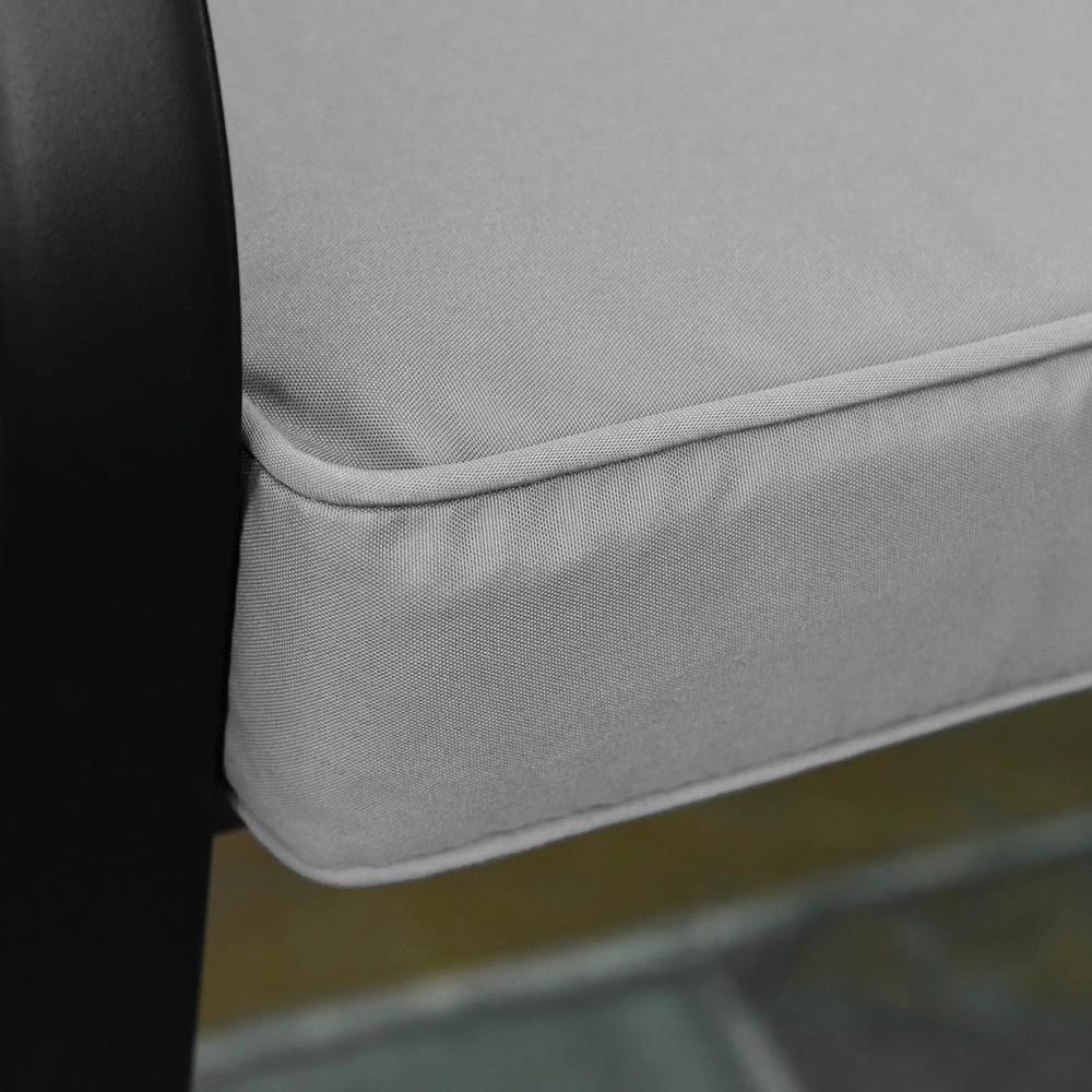Outsunny 2 Seater Garden Bench Cushion - Light Grey 8