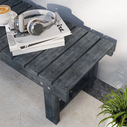 Outsunny 2-Seater Garden Wooden Bench, Grey 84B-362V00GY 8