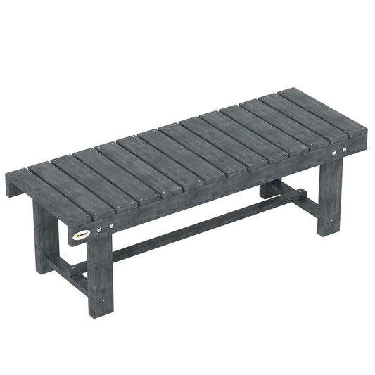 Outsunny 2-Seater Garden Wooden Bench, Grey 84B-362V00GY 