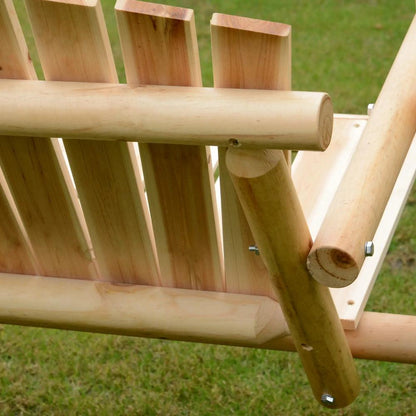 Outsunny 2 Seater Wooden Garden Swing Chair, Larch Wood Porch Swing Seat Bench Lounger for Outdoor Patio Garden, 300kg Capacity 8
