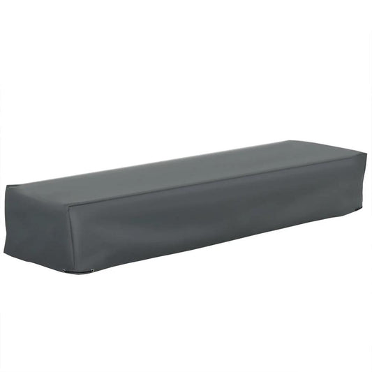 Outsunny 200x73cm Outdoor Garden Rattan Furniture Protective Cover Water UV Resistant Grey 