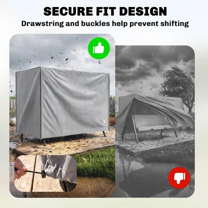 Outsunny 205 x 124cm Three-Seater Swing Chair Protective Cover 41