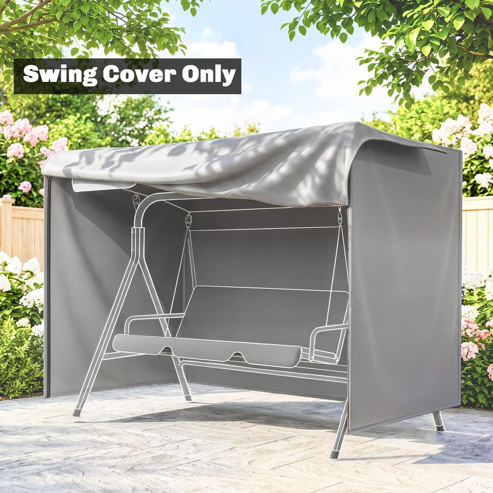 Outsunny 205 x 124cm Three-Seater Swing Chair Protective Cover 48