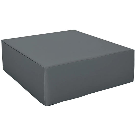 Outsunny 205x192cm Outdoor Garden Rattan Furniture Protective Cover Water UV Resistant Grey 