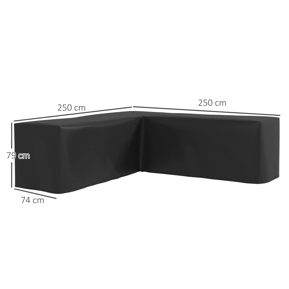 Outsunny 250 x 250cm L-Shaped Protective Furniture Cover 2