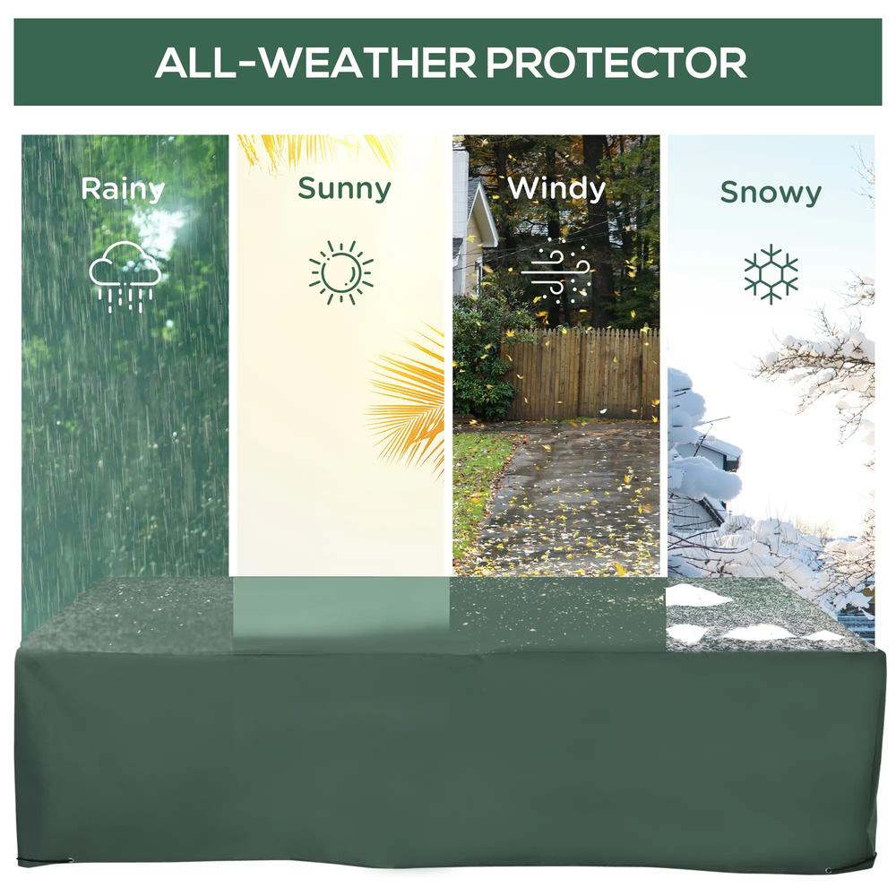 Outsunny 255x142cm Outdoor Garden Rattan Furniture Protective Cover Water UV Resistant 3
