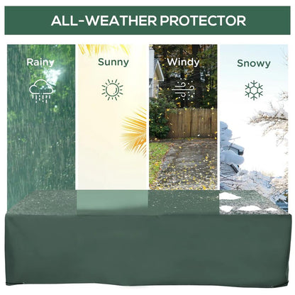 Outsunny 255x142cm Outdoor Garden Rattan Furniture Protective Cover Water UV Resistant 3
