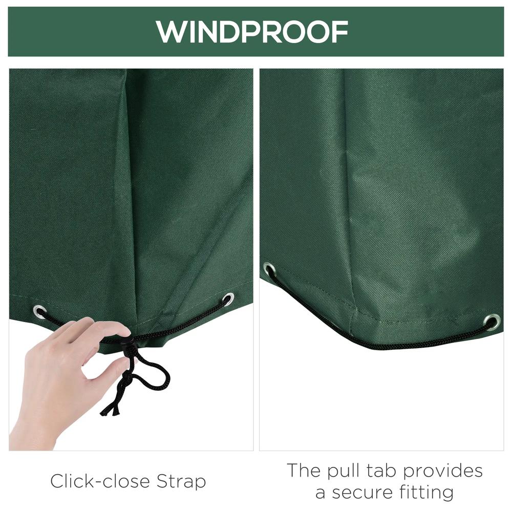 Outsunny 255x142cm Outdoor Garden Rattan Furniture Protective Cover Water UV Resistant 5