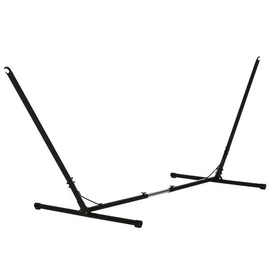 Outsunny 3.1-3.8m Adjustable Universal Hammock Stand Metal Frame Garden Camping Picnic Outdoor Patio Replacement - Stand Only 