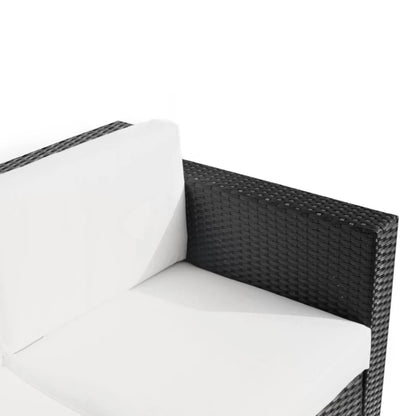 Outsunny 3 Seater Rattan Sofa All-Weather Wicker Weave Metal Frame Chair with Fire Resistant Cushion